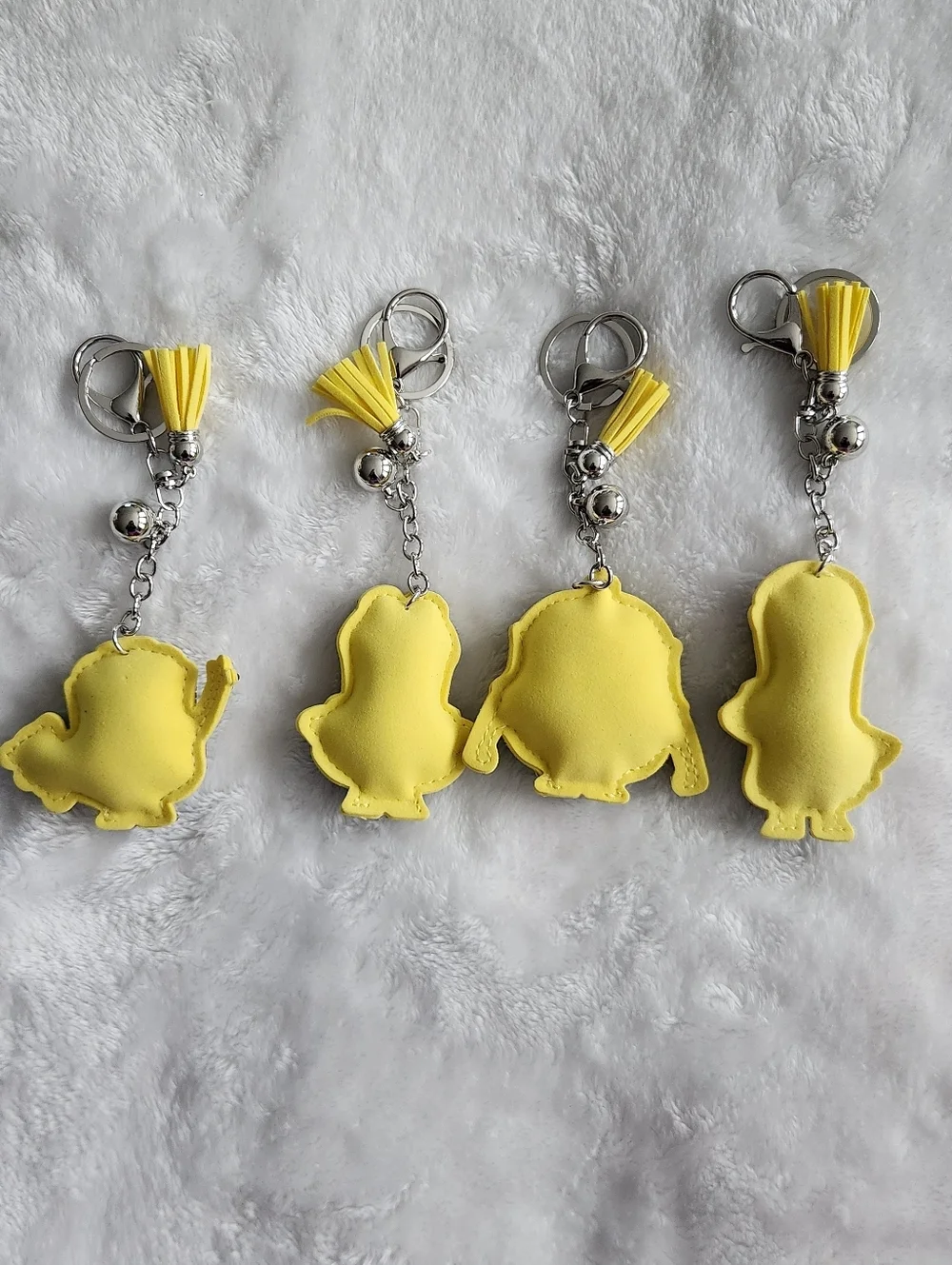 Minions Beaded Keychain Set - Yellow Blue Characters (Set of 4)